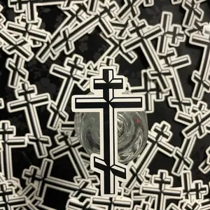 Eastern Orthodox 3 bar cross sticker