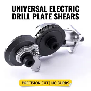 Drill Attachments Metal Sheet Cutter, Electric Nibbler Shear for Iron, Steel, Aluminum & Copper. Burr-Free Smooth Cutting Tool, Universal Fit Most Cordless Drills tiktokshopspringglowup