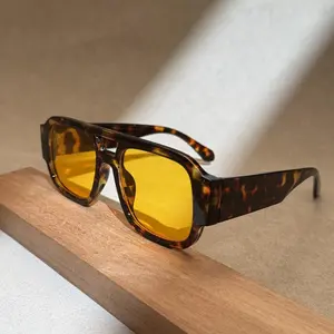 Stylish Aviator Sunglasses for Men and Women , Trendy Rectangle, Fashionable Design, Perfect for Outdoor Activities and Daily Wear outdoorfun