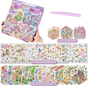 Mother's Day Gift 3D Sticker Scene, 20 Sets DIY 3D House Stickers with Collection Box for Adults, Make Your Own Shop House, Cute Cartoon Scene Stickers for Pass The Time