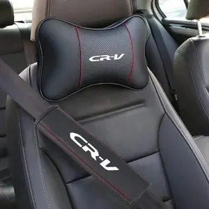 PU Leather Car Interior Removable Headrest Rest Cushion, Neck Pillow Seat Cover, Seat Belt Shoulder Pads, for Honda Crv Cr-V, Car Accessories, Auto Accessories