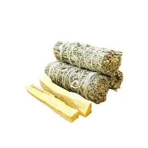Blue Sage & Palo Santo (Set of 5) Smudging Kit for Manifesting Intention Fragrance Freshener