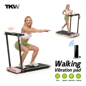 TKW 3-in-1WalkingVibration pad，Lightweight Under DeskWalking pad , Low-Noise Motor Walking Pad,with  Remote Control & Wheels for Easy mobility, LED Display