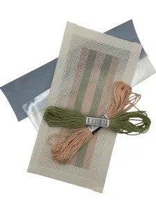 Needlepoint Bookmark Kit Pink and Green