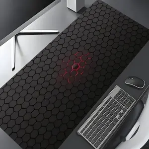 Geometric Honeycomb Pattern Mouse Pad, Rectangle Gaming Mouse Pad, Non-slip Rubber Pad, Desktop Decoration Protective Pad for Home, Office, Laptop, Desktop Computer Games, Non Slip Mousepad, Desktop Accessory, Desk Accessories