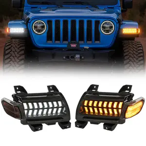 Sequential Turn Signal & DRL LED Lights for Jeep Wrangler JL & Gladiator JT – Modern Style & Enhanced Safety Ultra Bright LED Headlight Upgrade Kit