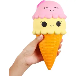 Anboor 9.1 Inches Squishies Jumbo Slow Rising Kawaii Cute Squishies Ice Cream Cone Cake Scented of Decompression Toys Stress Relief Kid's Toys