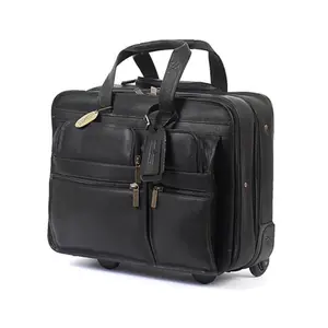 Claire Chase 258E-black New Rolling Computer Brief - Black