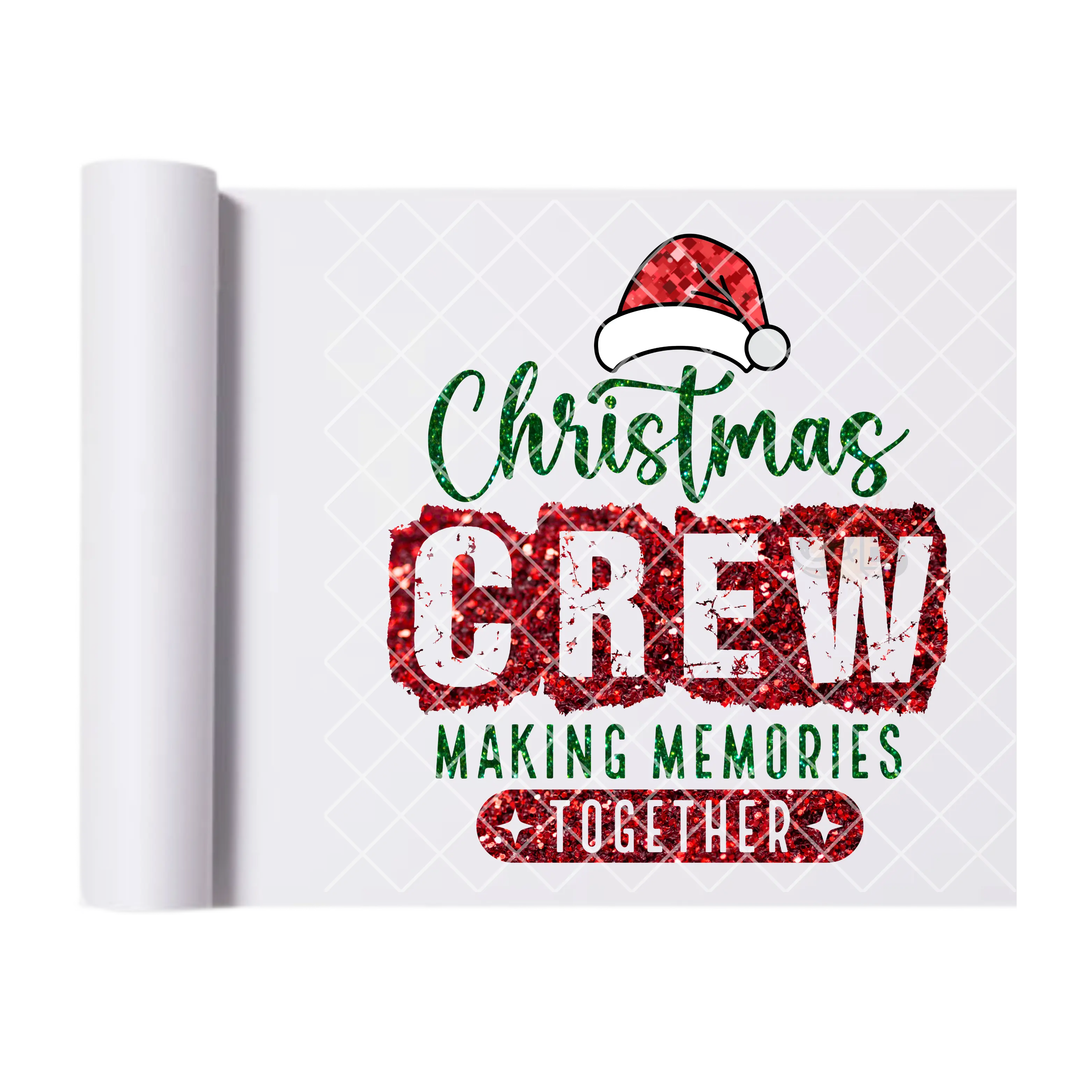 Christmas Crew DTF Transfer - Decorative Sticker for Christmas Memories, Ideal for Stacking and Decoration