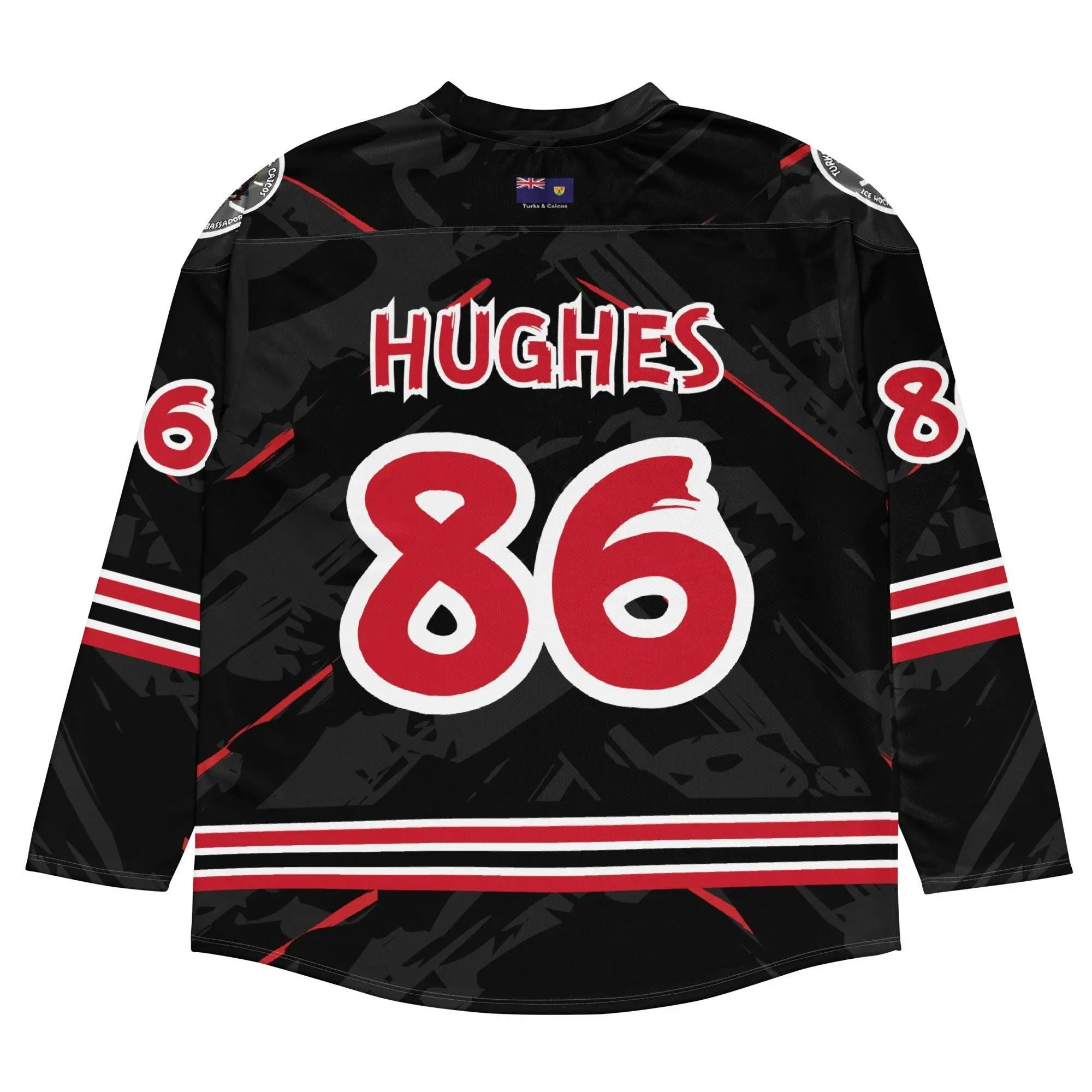 Turks & Caicos Pirates Hockey Jersey, Custom Name Number Ice Hockey Jersey, Caribbean Fan Apparel, Unisex Sports Shirt S-5XL