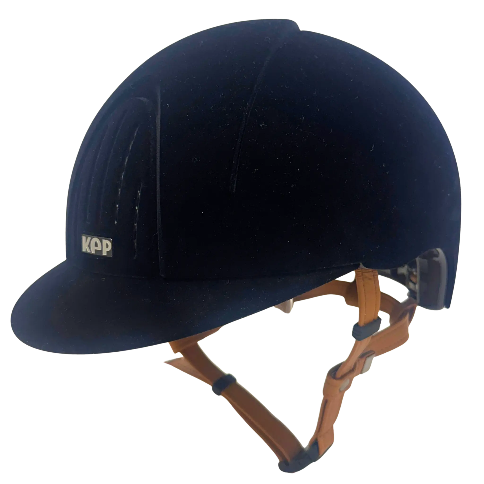 KEP Smart Nova Velvet Black with Beige Chinstrap Helmet
