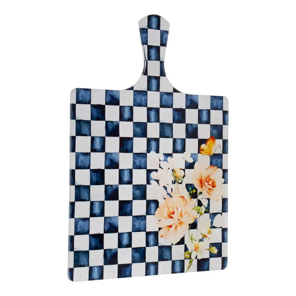 High Quality Lucite Kitchen Chopping Board - Multi-Use Cutting & Serving Board with Chic Checkered Design and Handle, Everyday Use
