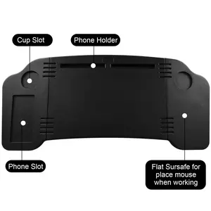 Foldable Car Steering Wheel Desk with Cup Holder Multipurpose Travel Tray for Laptop Food & Work Portable Car Table for Eating & Working Long Distance Travel Food Table for Truckers & Constant Travelers Dual-Mode Design Universal Fitment Easy Storage