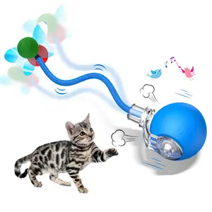 Interactive Cat Toys for Indoor Cats - Pet toys with Speedy Tail 2.0, Automatic Rolling Ball, Christmas Birthday Gift Cat Toys for Bored Indoor Adult Cats, Motion-Activated, 2025 New Upgraded, USB Rechargeable (Blue)