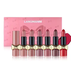 Long Lasting Matte Lipstick Set, 6 Counts/set Smooth Lipstick, Moisturizing Matte Lipstick, Suitable for Daily and Special Occasions, Gloss