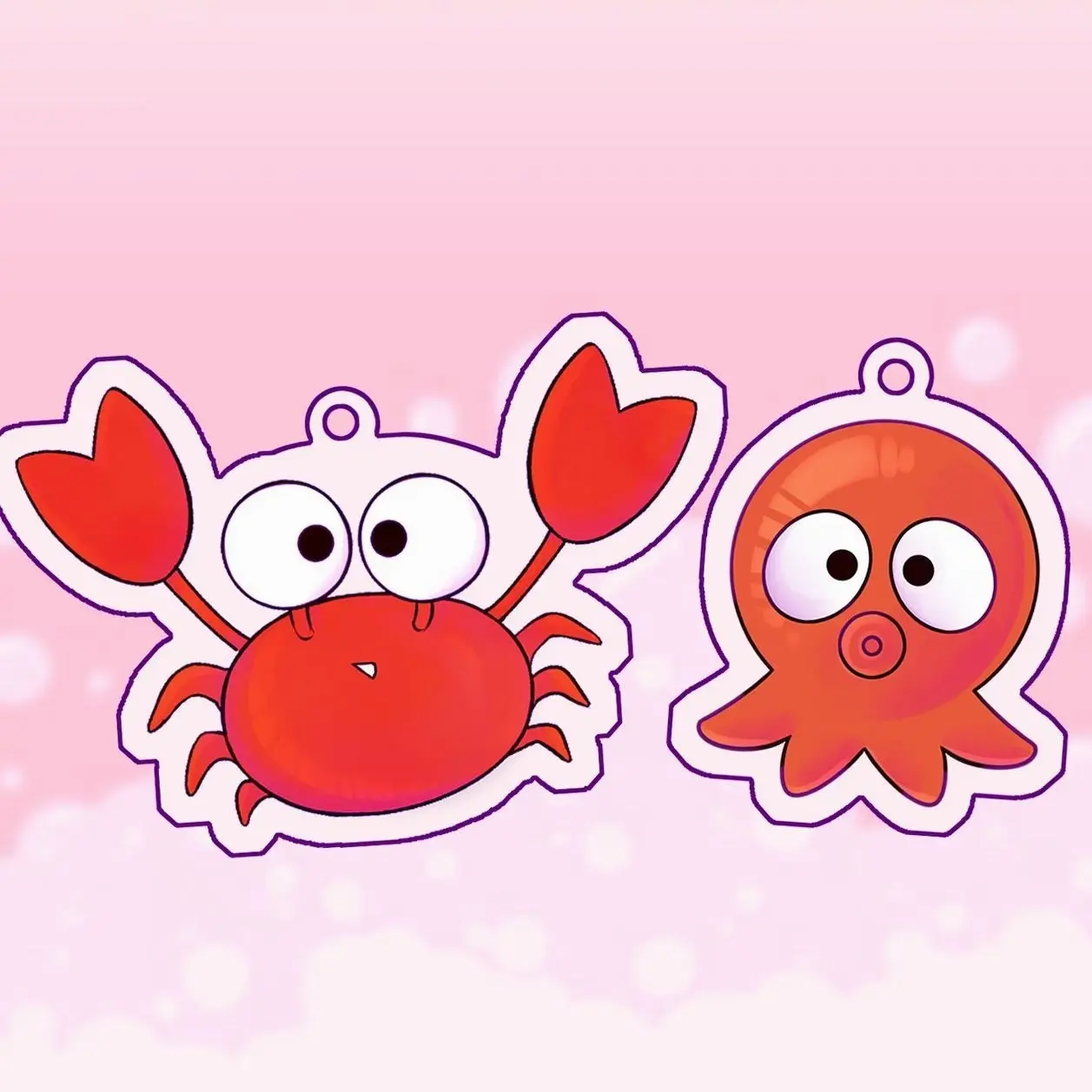 Crabby & Octo Charm  - [ NAKAMURA-KUN ] Keychains