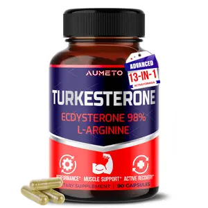 AUMETO Turkesterone 13-in-1 Botanical Blend — L-Arginine & Vitamin D3 — Supports Muscle Activity, Training Performance & Post-Workout Recovery (90 Capsules)