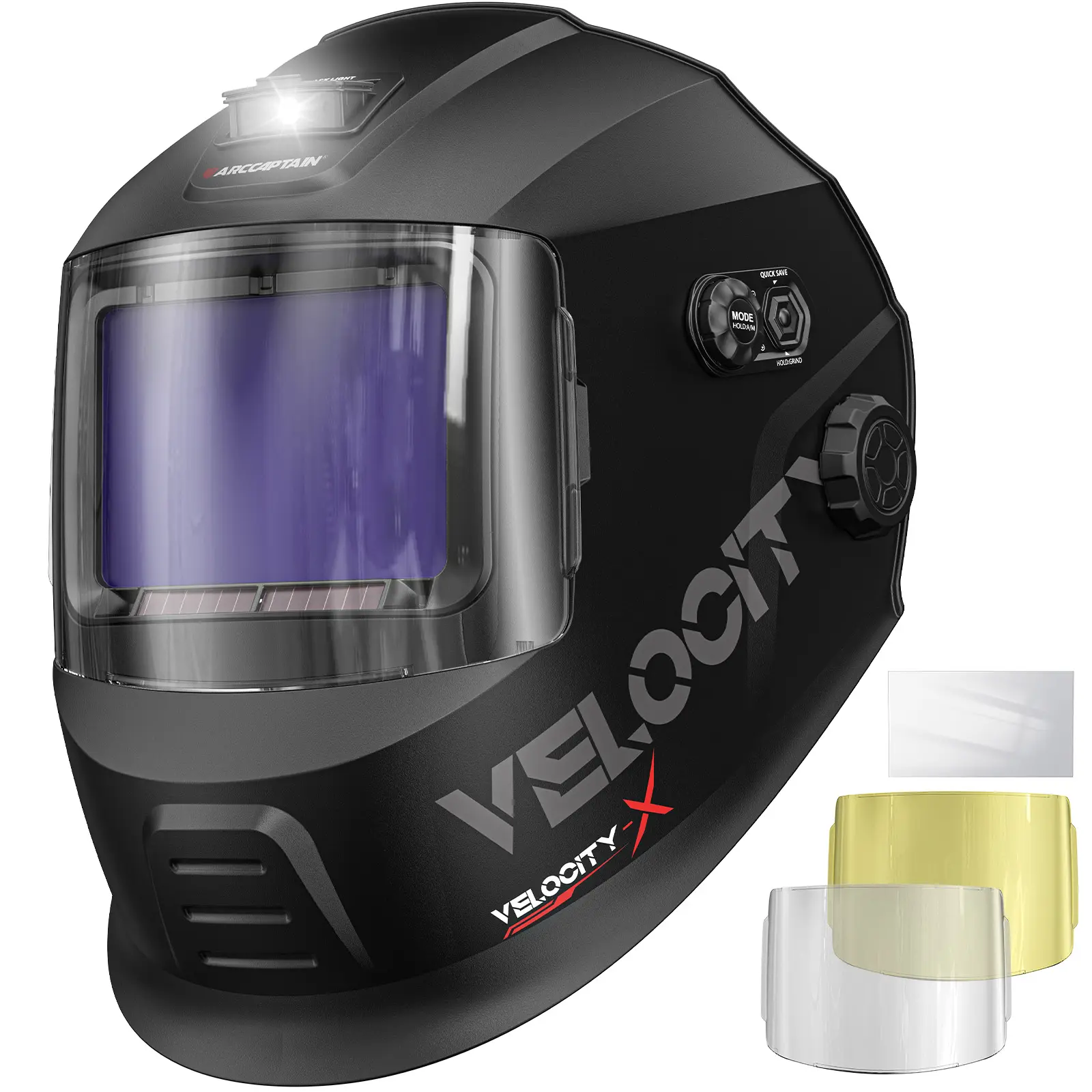 ARCCAPTAIN Heavy Duty Welding Mask Helmet - True Color View Automatic Darkening Auto-Shade, Adjustable Visor, Multi-Lens Welding Accessory (Father's Day Gift Option)
