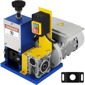 VEVOR Automatic Electric Wire Stripping Machine 0.05\"-0.98\",Portable Dark Blue Wire Stripper, Wire Stripping Machine Tool for Scrap Copper Recycling (Dark Blue)