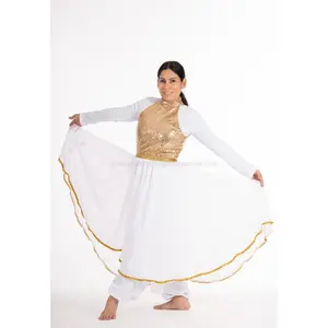 JOY Collection – Gold Sequin Top with Customizable Chiffon Skirt : Best Seller