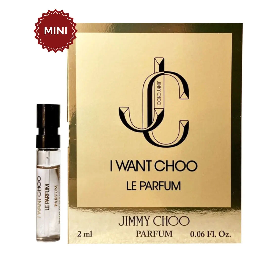 Jimmy Choo I Want Choo Le Parfum For Women 2ml | Women's Mini Perfume Sample | Floral Ambery Vanilla Fragrance