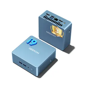 GEEKOM [2025 Upgraded Cooling IT13 Blue Mini PC Windows 11 Pro, with Intel i9-13900HK(14C/20T, Up to 5.4GHz) 16GB DDR4 & 1TB NVMe SSD(Expandable) 6×USB/Quad Display/8K Iris Xe Graphics/WiFi 6E/BT5.2