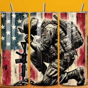 Veteran | 20oz Skinny sublimation tumbler transfer print out (TRANSFER ONLY, NOT A FINISHED TUMBLER)