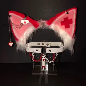 Nurse red Cosplay  Ear bell necklace  Halloween Costume