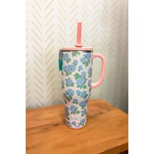 40oz Swig Leakproof Mega Mug, Hydrangeas