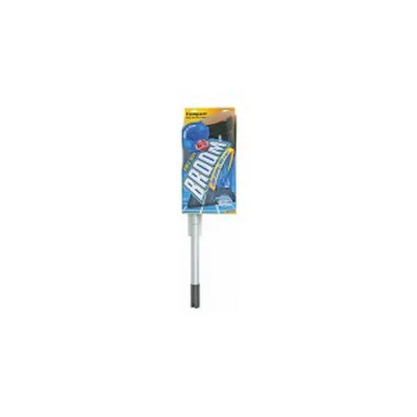 CAMCO Patented Telescopic Cleaning Broom and Dustpan Set - Handle Length Adjustable (24in Compact to 52in Long), Angle-Adjustable, Dustpan Clips to Broom Handle for RV Home Care Supplies, Handle Length Is Adjustable