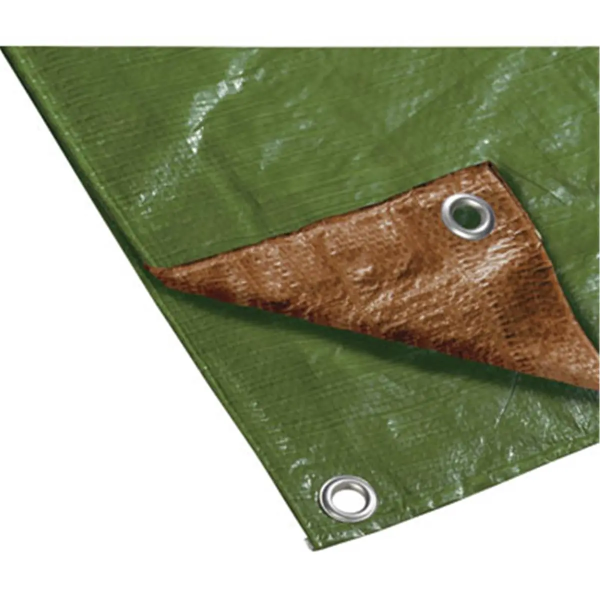 Wetsel UV Resistant Canopy Tarp, 8x10 ft Heavy-Duty Dual Colors Brown-Green Protective Cover with Rope Edges for Outdoor Tools & Hardware Storage