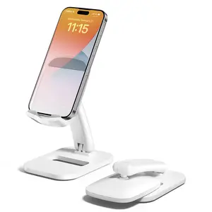 Viozon Desktop Phone Stand – 180° Adjustable, Compatible with 4-11" Phones & Tablet, Stable Base, Foldable Design for Easy Portability, Perfect for Kindle, Tablet