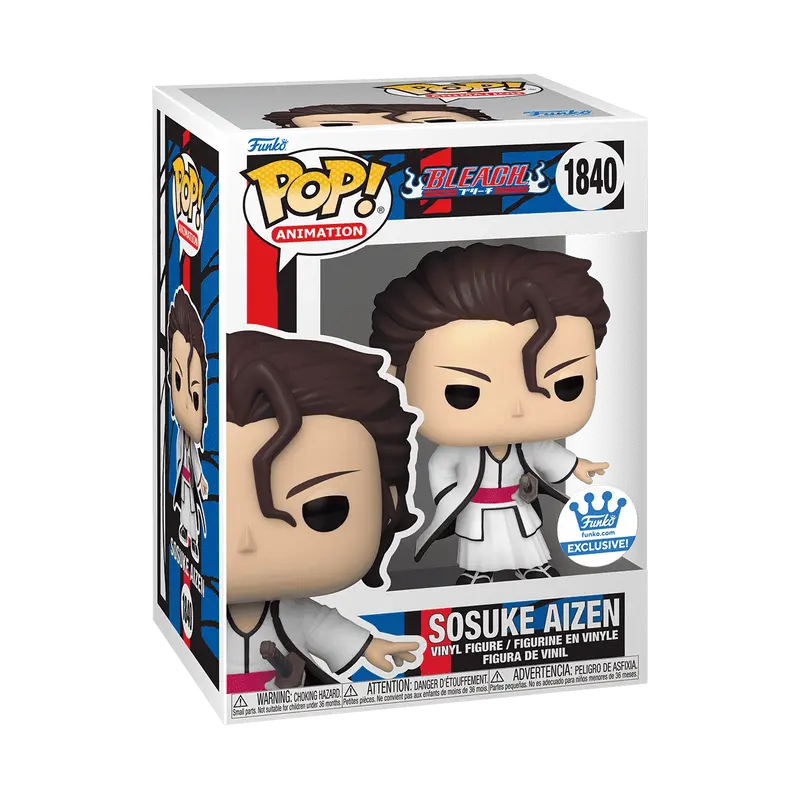 Funko Pop! Bleach - Sosuke Aizen (Common) #1840 Exclusive (Sticker may vary) Collectible Pop Vinyl Figure