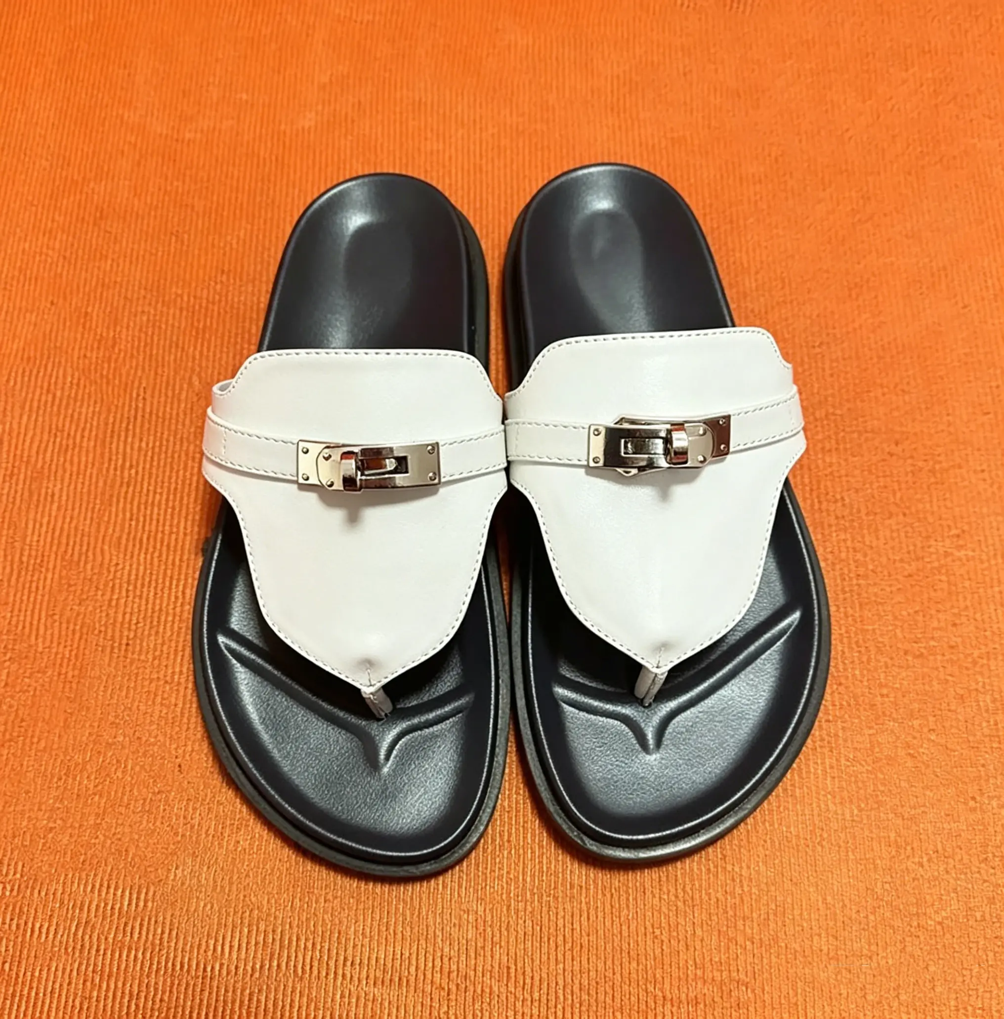 ReneChristine Women's Trendy Metal Buckle Flip-Flop Sandals, Casual Flat Thong Slides for Summer tiktokshopbacktoschool, Sandals Women, Flip Flops Women