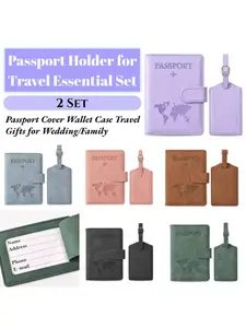 Pomelo Best Waterproof Passport Holder Set With SIM Card Slot Fashion Travel Gifts For Family Wedding