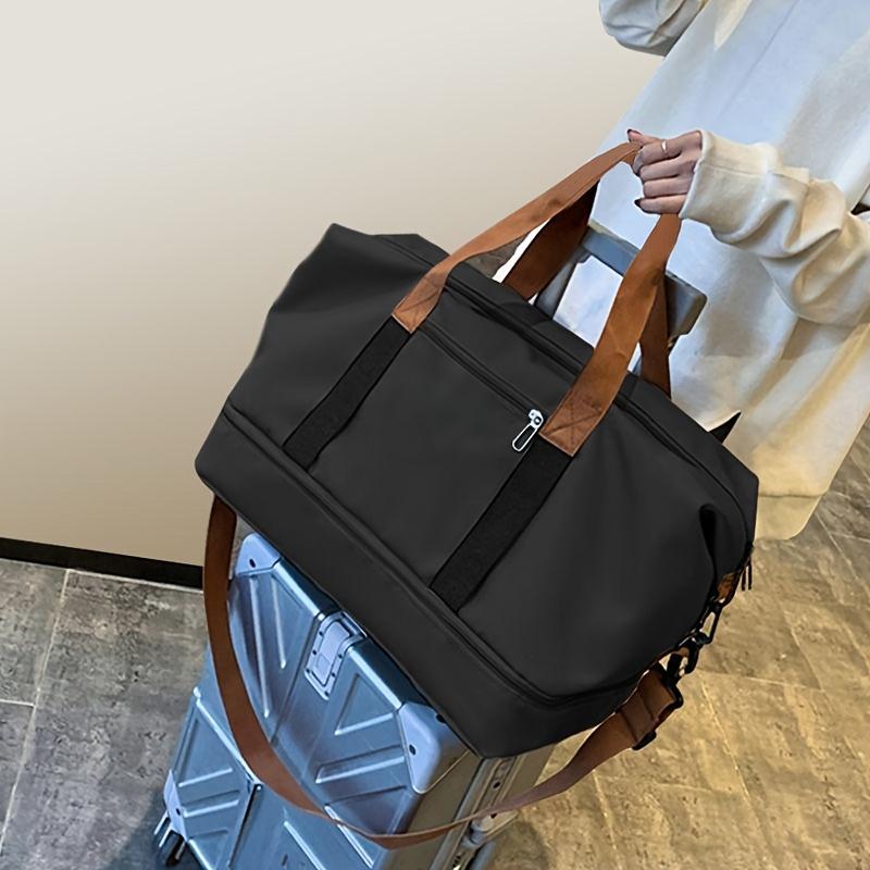 Deep Green Dry Wet Separation Fitness Bag! Lightweight & Large Capacity Travel Storage Luggage Bag Perfect for Short Trips, Business, Travel & Daily Use. Versatile Casual Shoulder Crossbody Handbag for Easy Carry