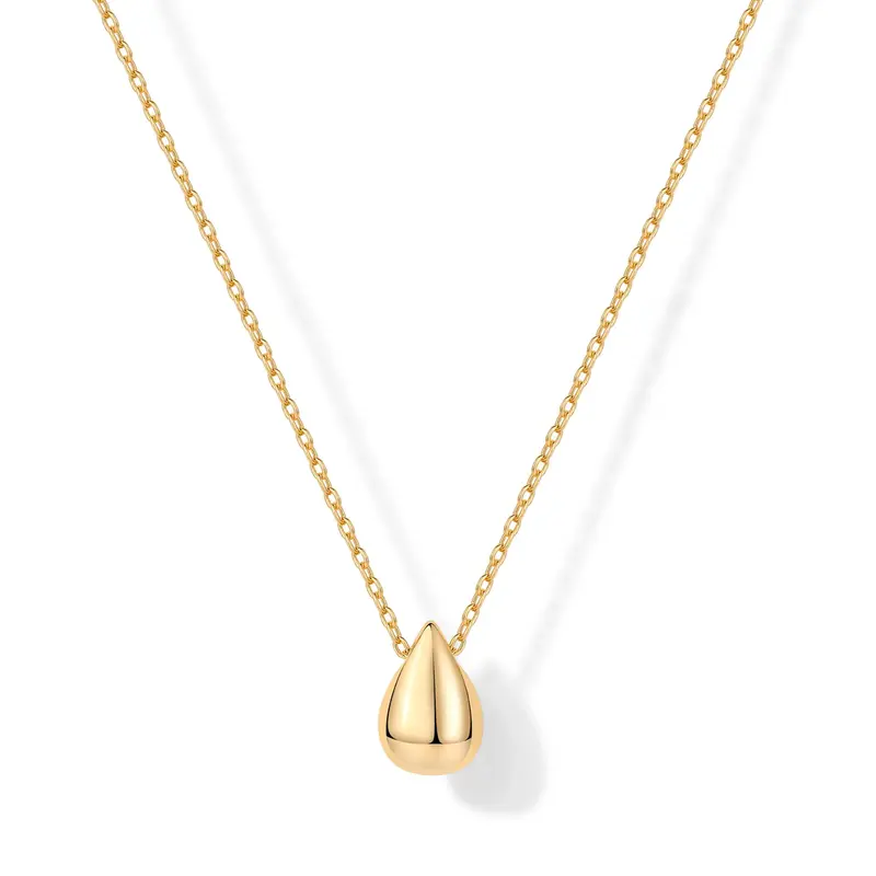 PAVOI 14K Gold Plated Women's Teardrop Pendant Necklace with Adjustable Chain