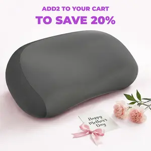 【Mother's Day gift】GEECO Ergonomic Neck Pillow Relieves neck pain 5-year durability Cool and breathable Suitable for side and back sleeping positions Includes free eye mask and earplugs Supportive Memory Foam