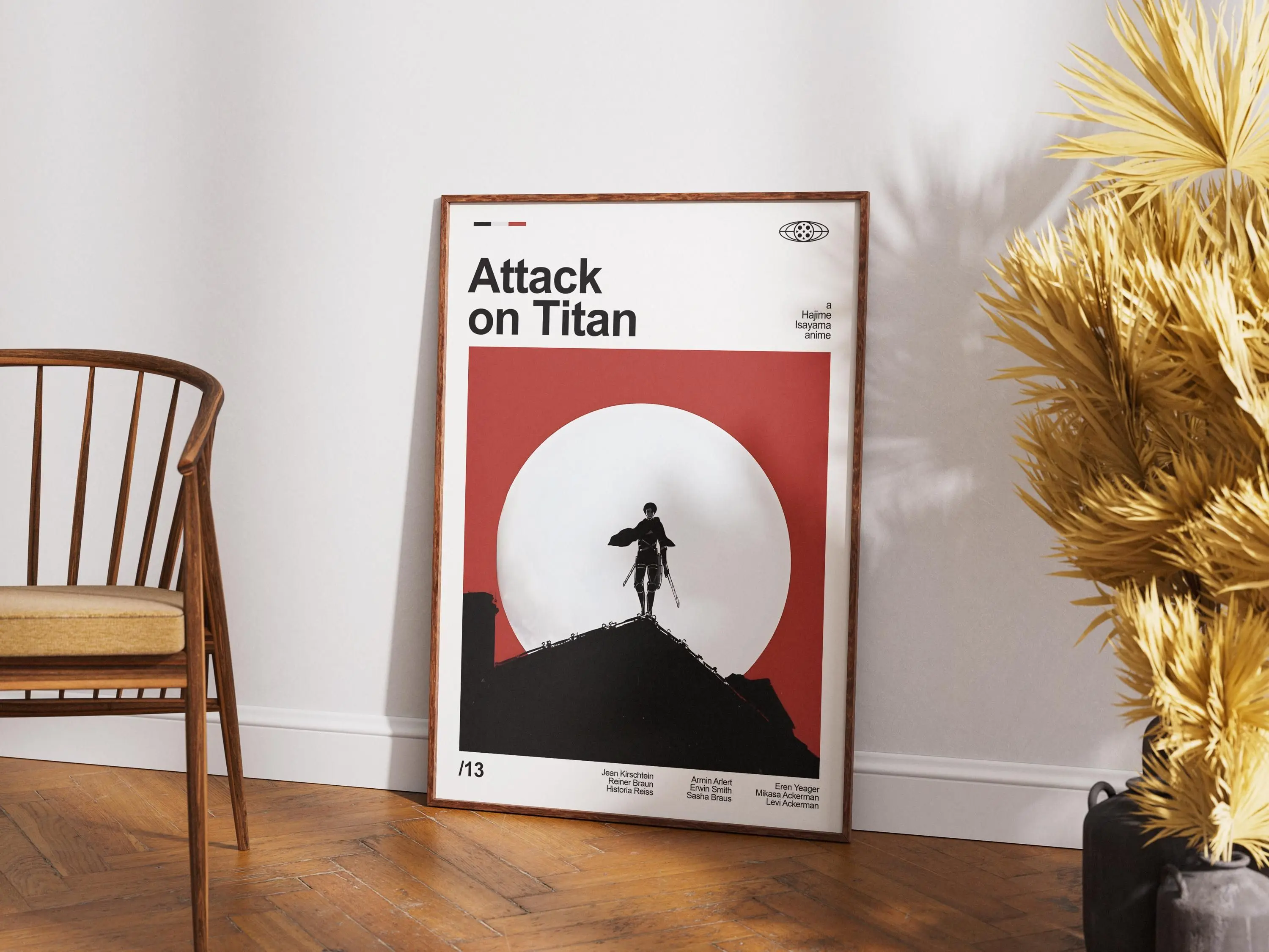 Attack On Titan Poster, Aot Anime Print, Anime Poster, Anime Manga Art Print, Minimalist Poster, Vintage Retro Print