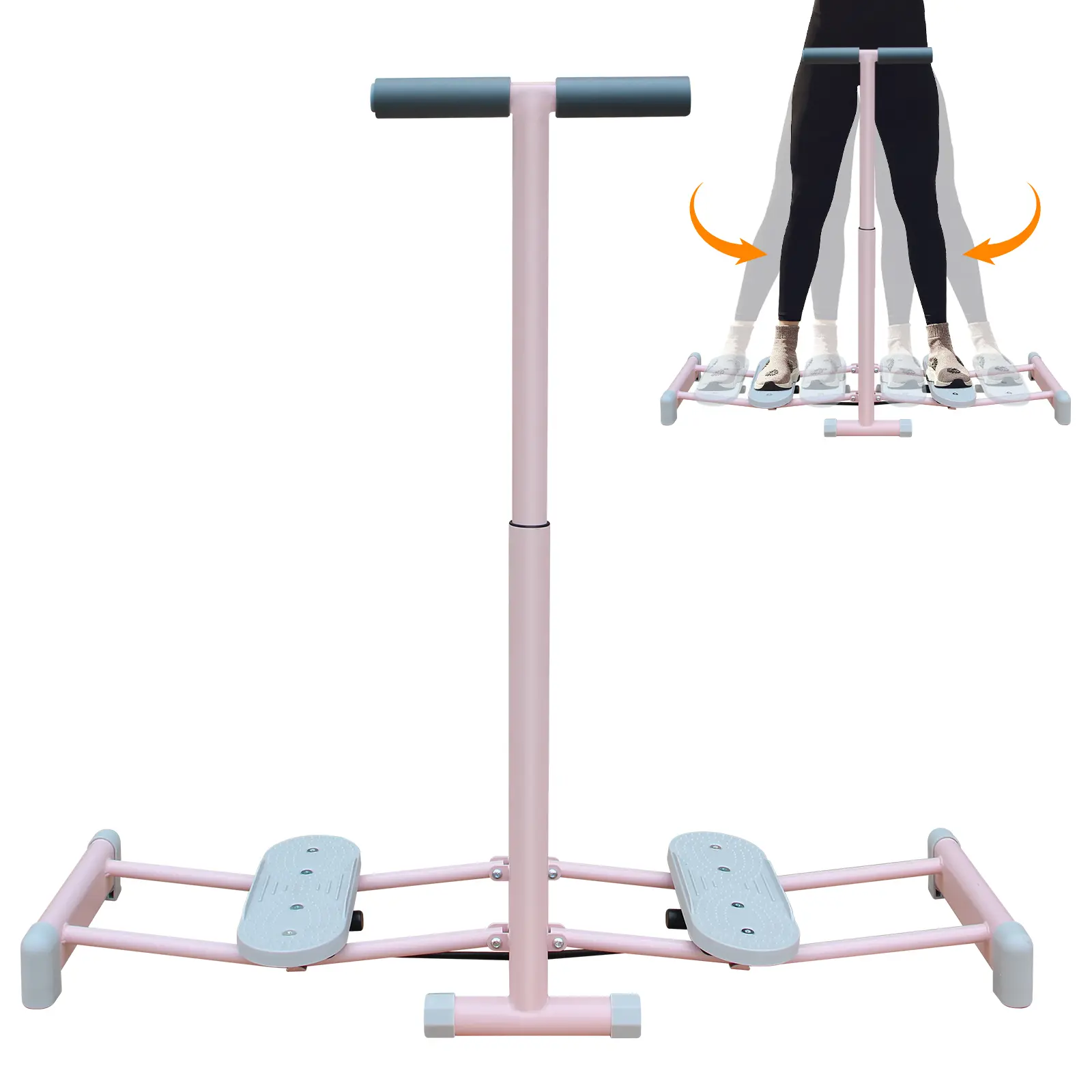 Fahuac Indoor Gliding Ski Simulation Machine, Reinforced Steel Frame, 550 lbs Load Capacity, Adjustable Height, Anti-Slip Pedals, Lightweight Foldable, for Full Body Workout & Home Gym Training, Foldable Design, 550 Pounds