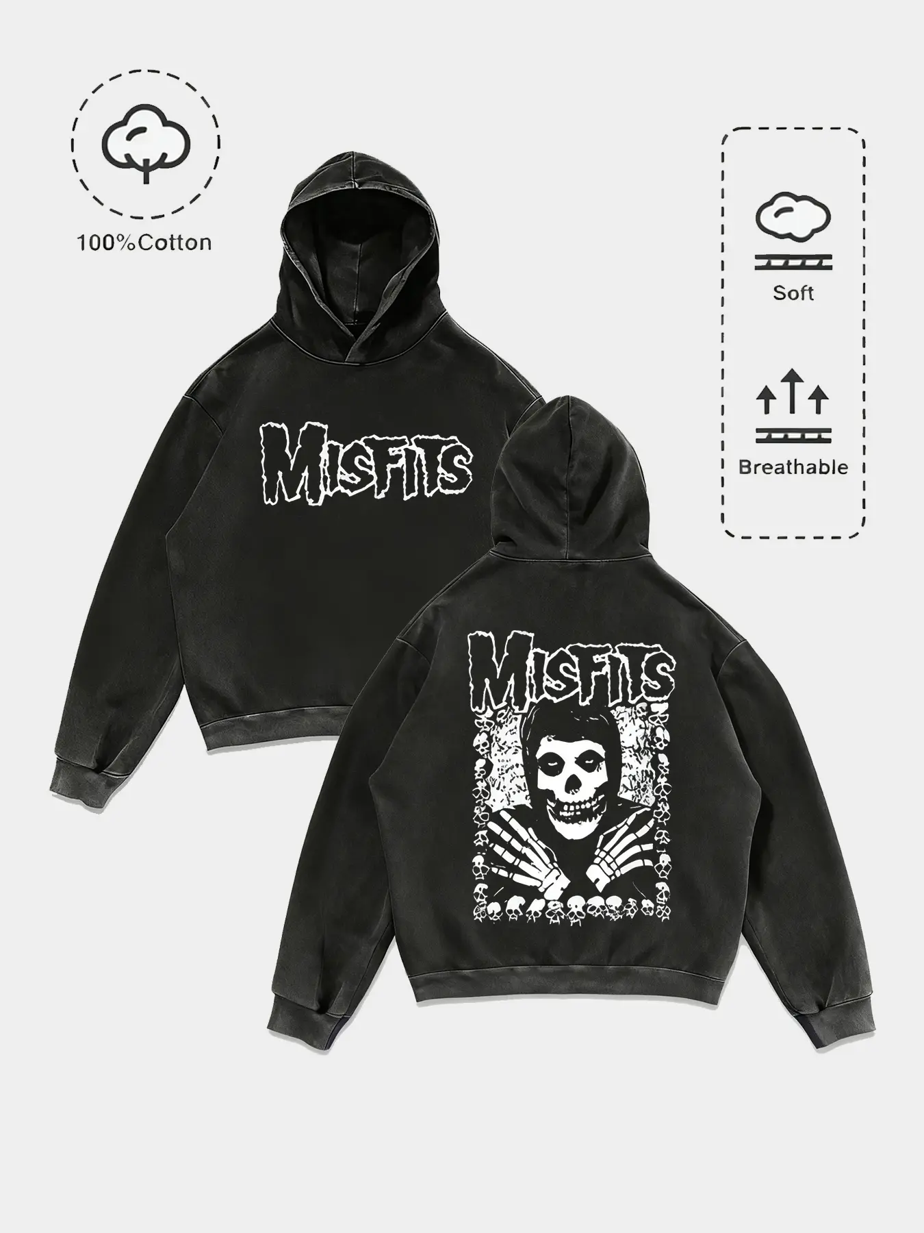 vetements misplaced skull hoodie - TikTok Shop