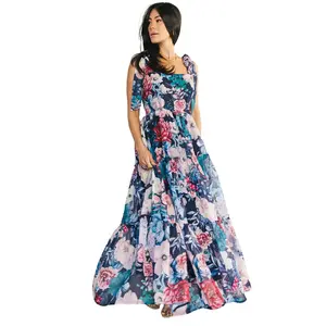Anita Maxi Dress | Dark Blue Multi Floral