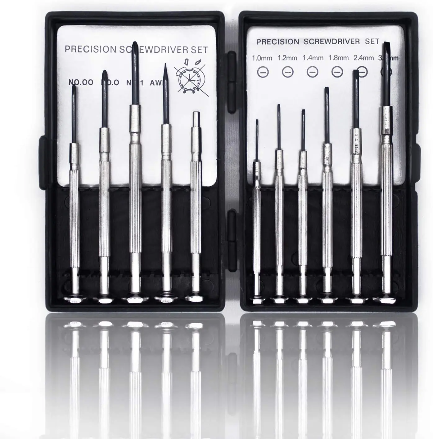 11PCS Mini Precision Dismantling Screwdriver Kit - Nickel-Plated Multi-Size Magnetic Tips Star-Head Screwdrivers, 1.0mm (mm) Tools with Rotary Grip, Mini Multi-Tool for Electronics, Watch Repair, Screwdriver Sets