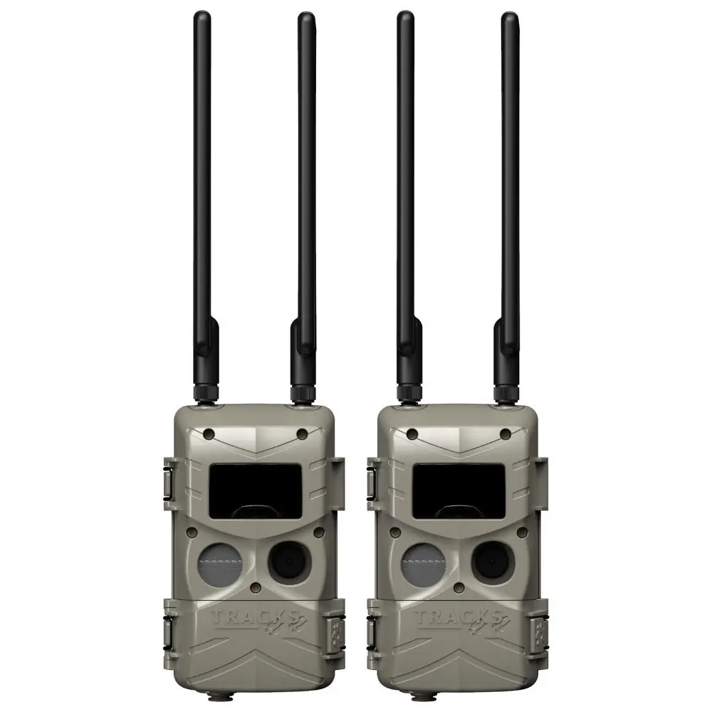 Cuddeback Tracks Black Flash Standalone Unit Cellular Trail Camera (2-Pack) – Compact Design, Cellular Sync Hunt Gear for Outdoor Hunting Sports