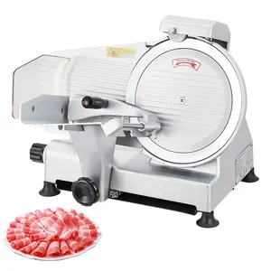 Garvee Powerful 550W Dual Motor Meat Slicer Machine for Home & Commercial Use, 10" Alloy Steel Blade, Adjustable 0-14mm Deli Slicer, Automatic Sharpener, Safe Kitchen Slicer