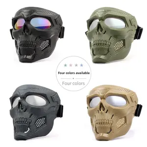Tactical Skull Goggles Mask with Helmet Compatibility, Motorcycle Riding Goggles for Off-Road, Cycling & Tactical Use Lightweight Tactical Quick Release Vest tuff hedeman bull riding chaps swedish goggles eye black for softball purpose neon glasses pool