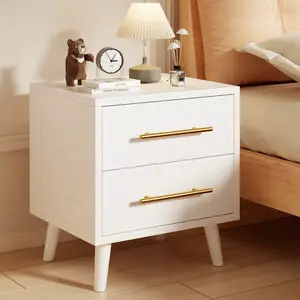 Modern Nightstand Bedside Table, Christmas Decor Side End Table For Bedroom With 2 Drawers Marble Dining