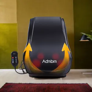 Admbm Rechargeable Back Massager with Heat Shiatsu Neck Massager for Pain Relief Deep Tissue 4D Kneading Massage Pillow for Neck Shoulder Leg Waist and Abdominal Comfort Back Massager Therapy