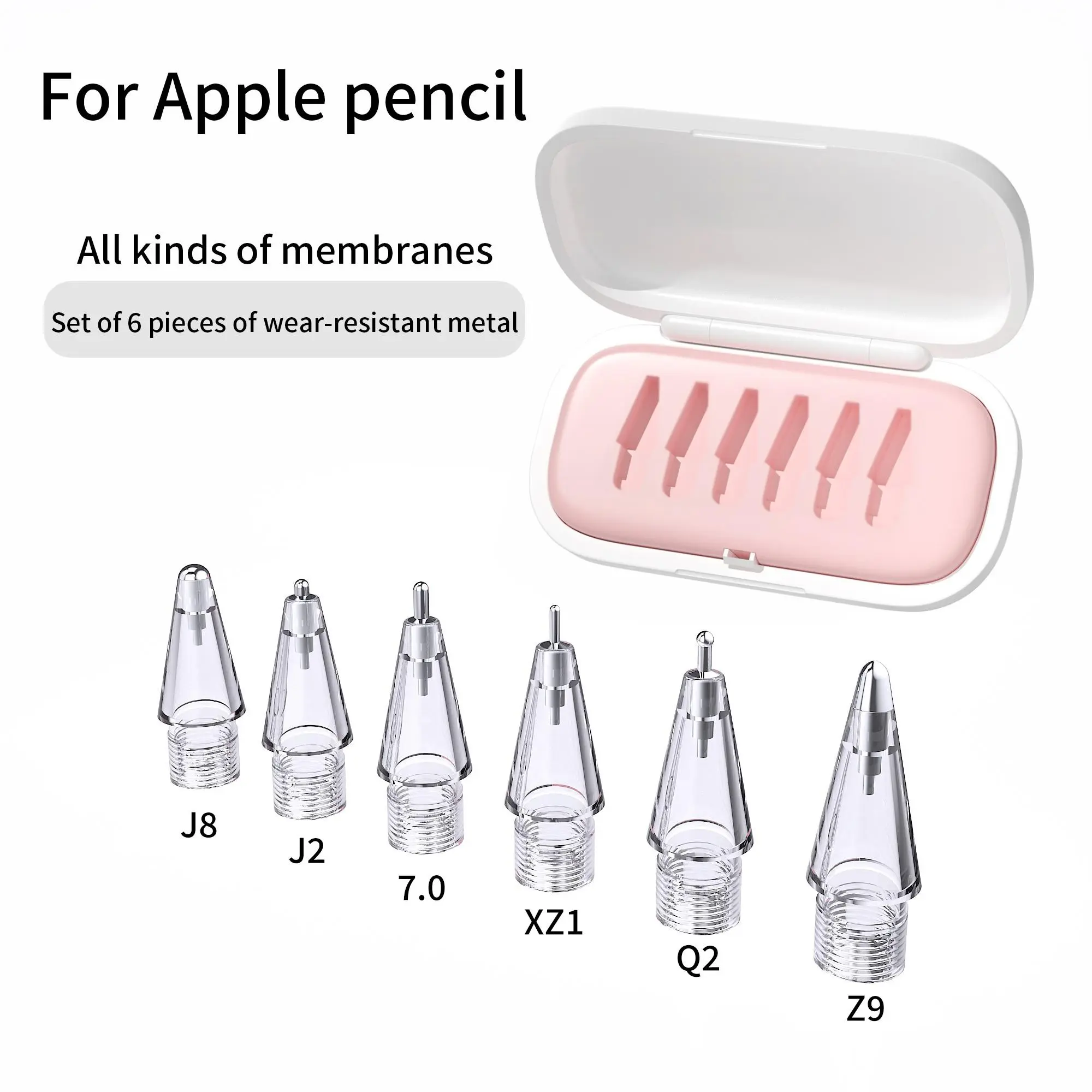 Replacement Tip for Apple Pencil 1/2/Pro, Silent & Shock-absorbing Stylus Tip, Tablet & Computer Accessories for iPad, Touch Stylus Pen