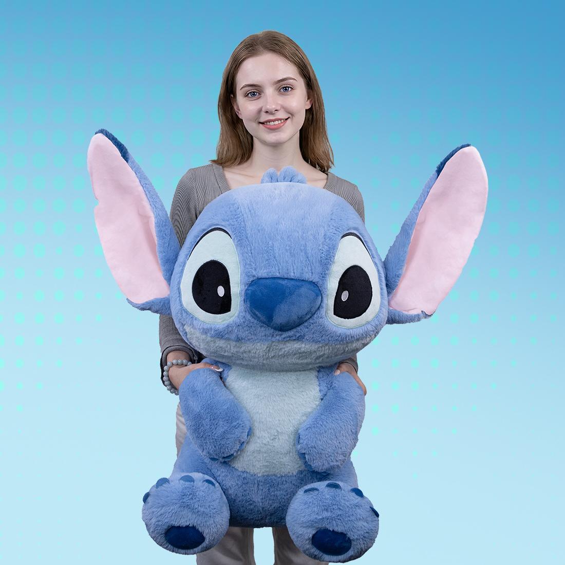 Disney Lilo & Stitch Collection Stitch Plush Toy,23.62" Large-Size Soft Huggable Stuffed Animal Cute Plush Toy, Cuddly Character with Fuzzy Texture and Embroidered Details,Stuffed Animal for Disney Fans,Home Decor,Gift for Girl Kids Fans Adult（1pc)